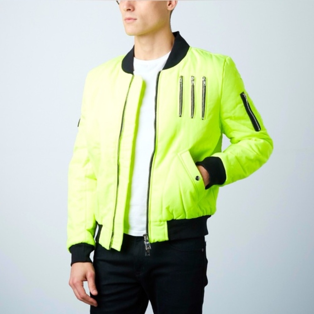 The New Designers Paris P-604N ND Nylon Spleen Yellow Flight Jacket